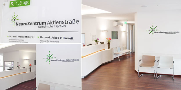 NeuroZentrum Aktienstraße Beschilderung